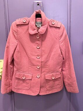Carlisle Pink Wool Button-Front Jacket Size 8